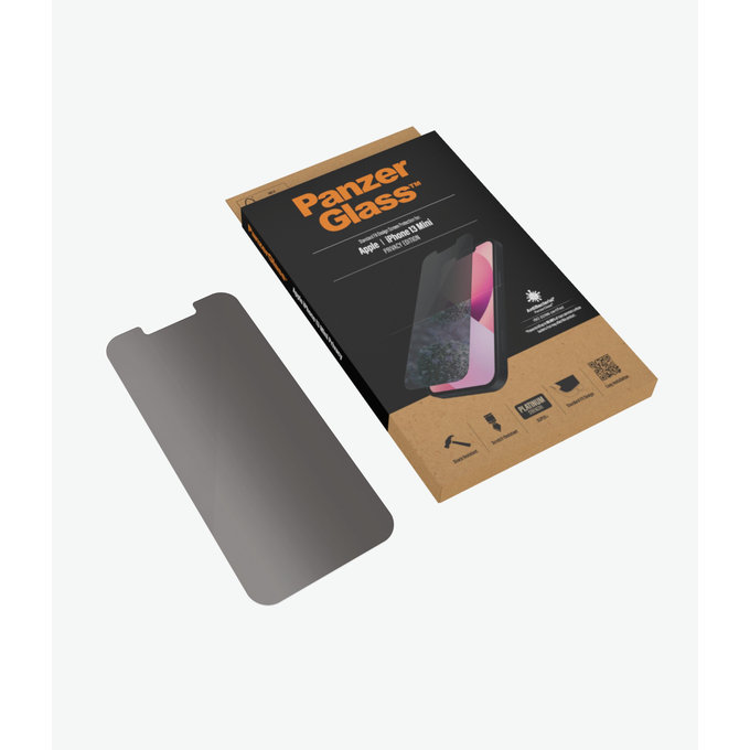 PanzerGlass - Gehärtetes Glas Standard Fit Privacy AB für iPhone 13 mini, transparent