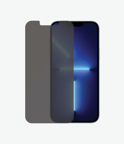 PanzerGlass - Gehärtetes Glas Standard Fit Privacy AB für iPhone 13 Pro Max und 14 Plus, transparent