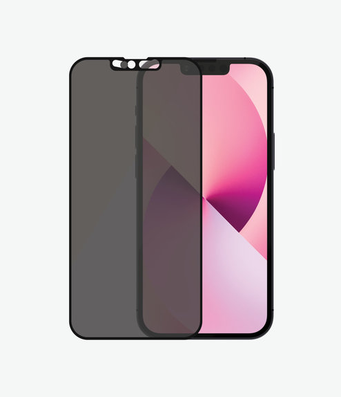 PanzerGlass - Gehärtetes Glas Case Friendly Privacy CamSlider AB für iPhone 13 mini, schwarz