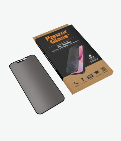PanzerGlass - Gehärtetes Glas Case Friendly Privacy AB für iPhone 13 mini, schwarz