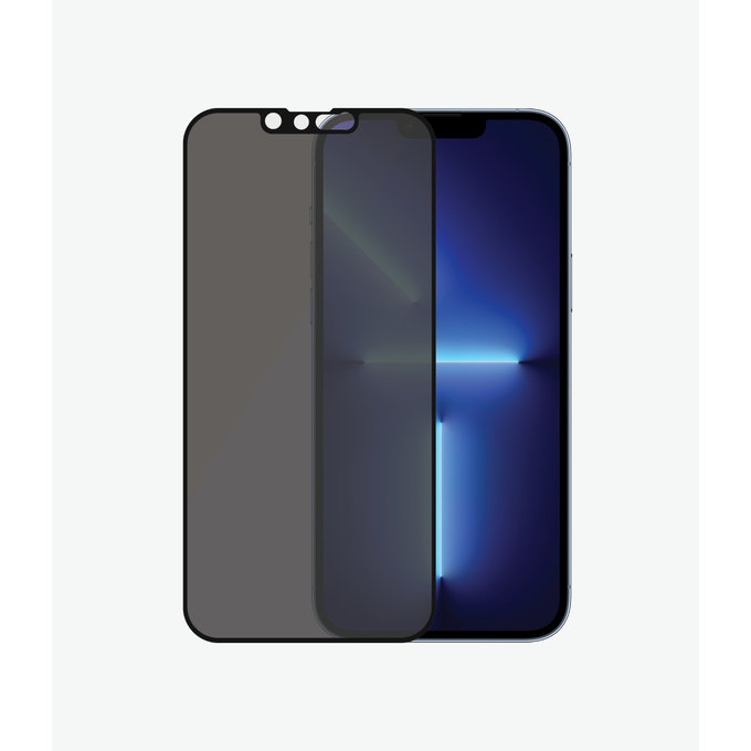 PanzerGlass - Gehärtetes Glas Case Friendly Privacy AB für iPhone 13 Pro Max und 14 Plus, schwarz