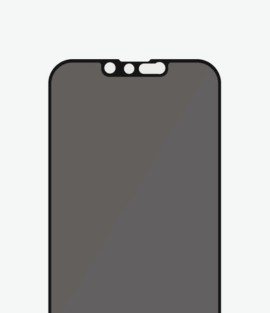 PanzerGlass - Gehärtetes Glas Case Friendly Privacy AB für iPhone 13 Pro Max und 14 Plus, schwarz