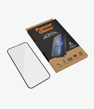 PanzerGlass - Gehärtetes Glas Case Friendly AB für iPhone 13 Pro Max und 14 Plus, schwarz