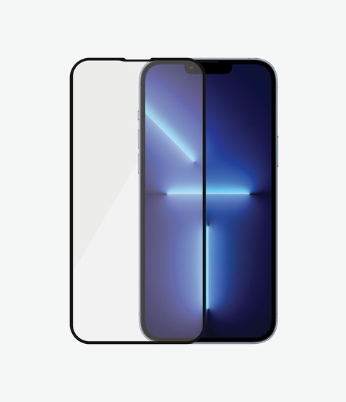 PanzerGlass - Gehärtetes Glas Case Friendly AB für iPhone 13 Pro Max und 14 Plus, schwarz