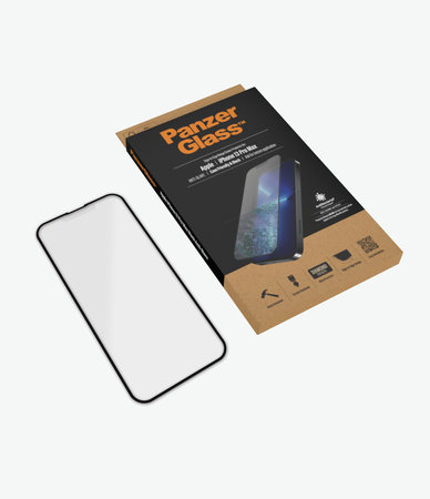 PanzerGlass - Gehärtetes Glas Case Friendly Anti-Glare AB für iPhone 13 Pro Max und 14 Plus, schwarz