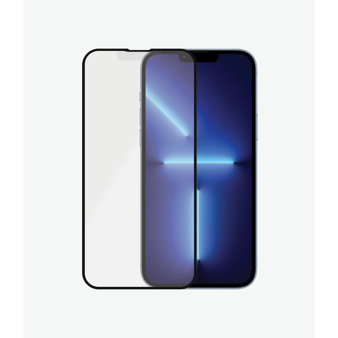 PanzerGlass - Gehärtetes Glas Case Friendly Anti-Glare AB für iPhone 13 Pro Max und 14 Plus, schwarz