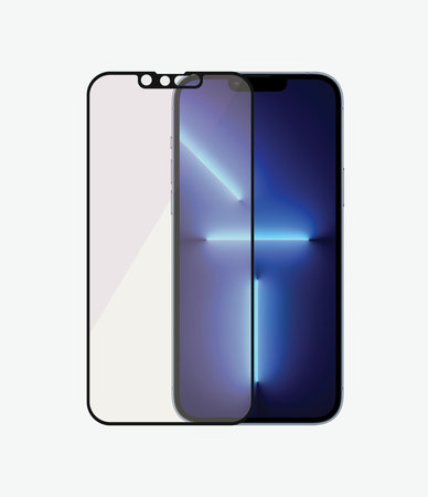 PanzerGlass - Gehärtetes Glas Case Friendly Anti-Bluelight AB für iPhone 13 Pro Max und 14 Plus, schwarz
