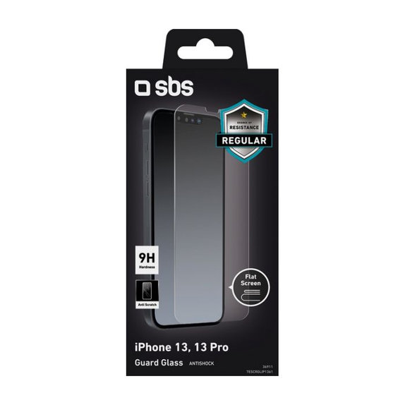 SBS - Gehärtetes Glas für iPhone 13, 13 Pro, 14 und 16e, transparent
