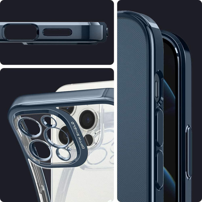 Spigen - Optik Crystal Case für iPhone 12 Pro, chromblau