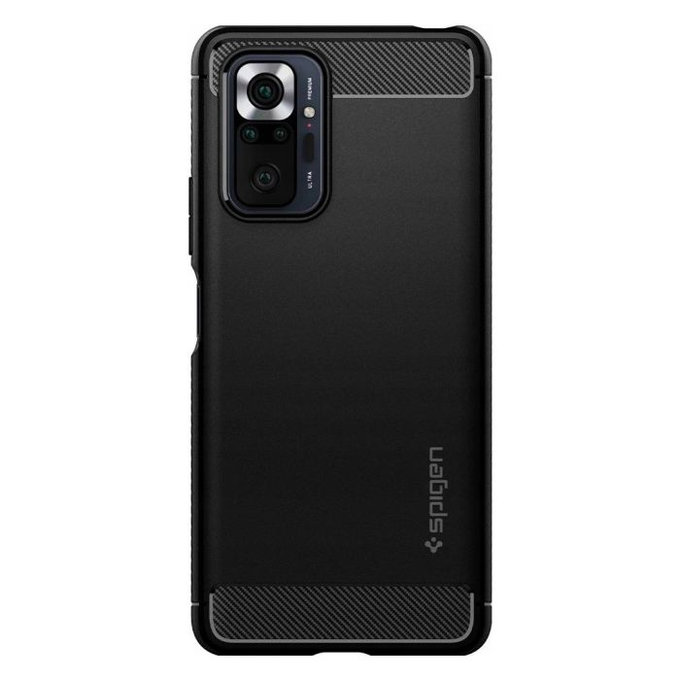 Spigen - Hülle Rugged Armor für Xiaomi Redmi Note 10 Pro, schwarz