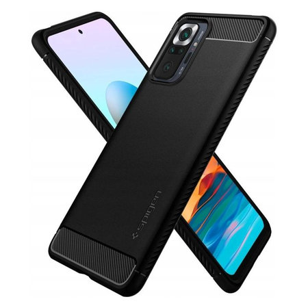 Spigen - Hülle Rugged Armor für Xiaomi Redmi Note 10 Pro, schwarz
