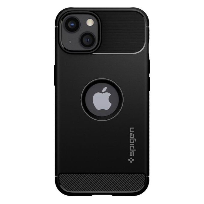 Spigen - Hülle Rugged Armor für iPhone 13 mini, schwarz