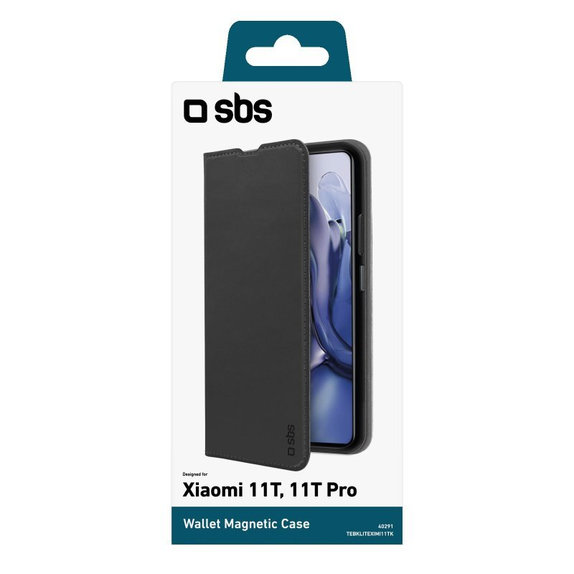 SBS - Fall Book Wallet Lite für Xiaomi 11T, 11T Pro, schwarz