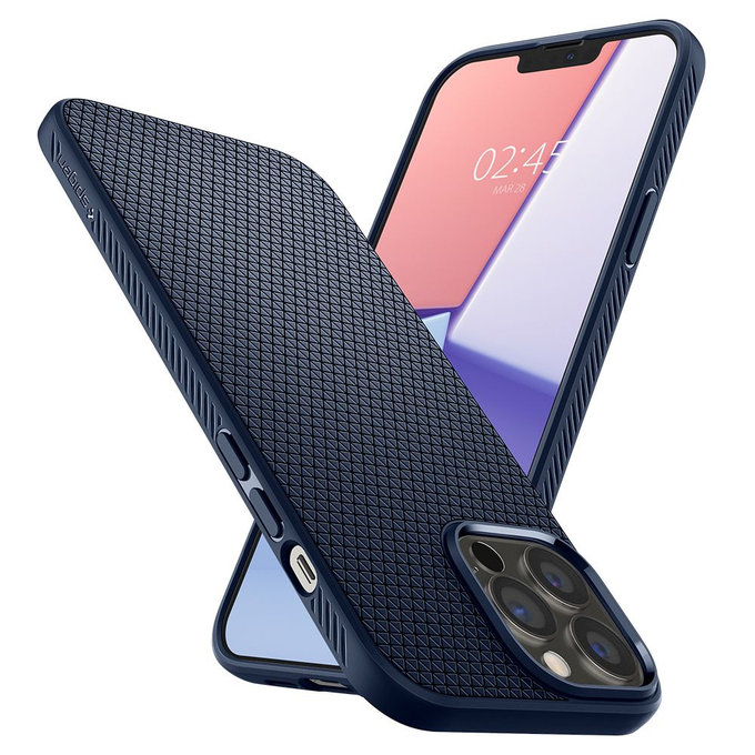 Spigen - Hülle Liquid Air für iPhone 13 Pro Max, blau