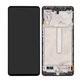 Samsung Galaxy M52 5G M526B - LCD Display + Touchscreen Front Glas + Rahmen (Black) - GH82-27091A, GH82-27094A Genuine Service Pack