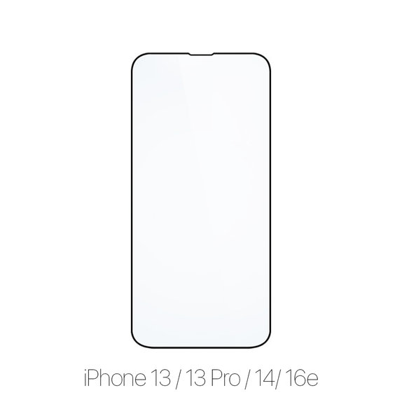 FixPremium FullCover Glass - Gehärtetes Glas für iPhone 13, 13 Pro, 14 und 16e