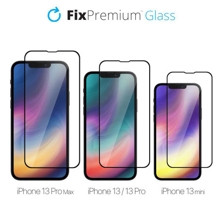 FixPremium FullCover Glass - Gehärtetes Glas für iPhone 13 Pro Max und 14 Plus