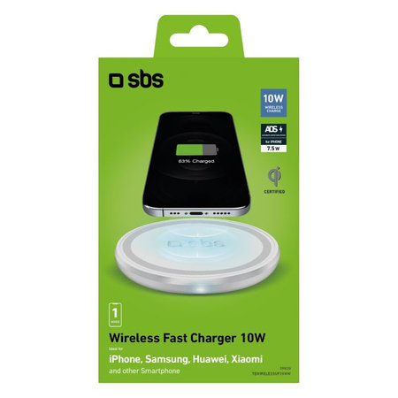 SBS - Drahtloses Ladegerät mit QI, weiß