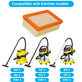 Kärcher WD-series, MV-series, KWD-series - Flach Staubfilter