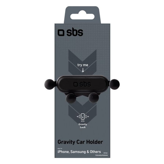 SBS - Fahrzeughalter Gravity, ins Raster, schwarz