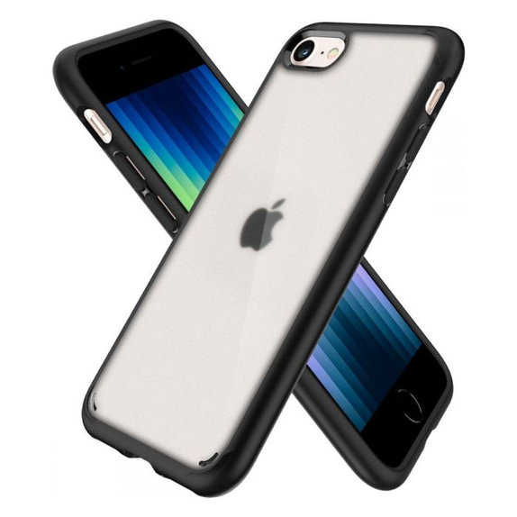 Spigen - Hülle Ultra Hybrid für iPhone 7, 8, SE 2020 & SE 2022, Frost Black
