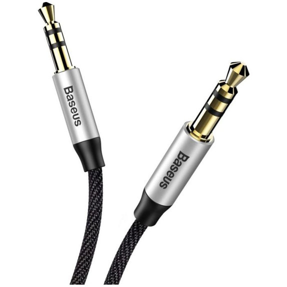 Baseus - Aux Kabel (1m), Silber/Schwarz