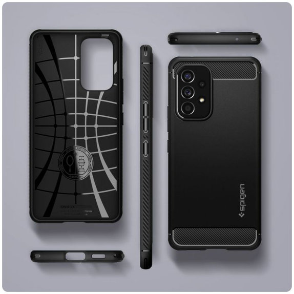 Spigen - Hülle Rugged Armor für Samsung Galaxy A53 5G, Matte Black