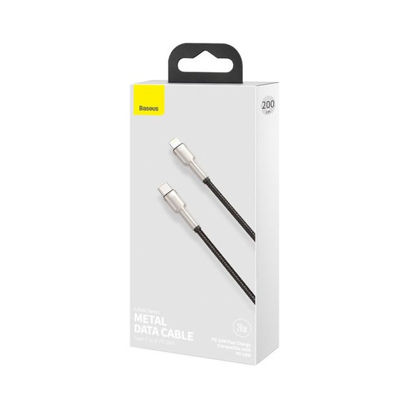 Baseus - Lightning / USB-C Kabel (2m), schwarz
