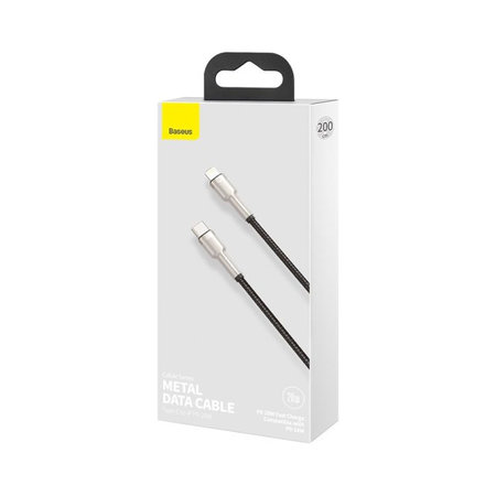 Baseus - Lightning / USB-C Kabel (2m), schwarz