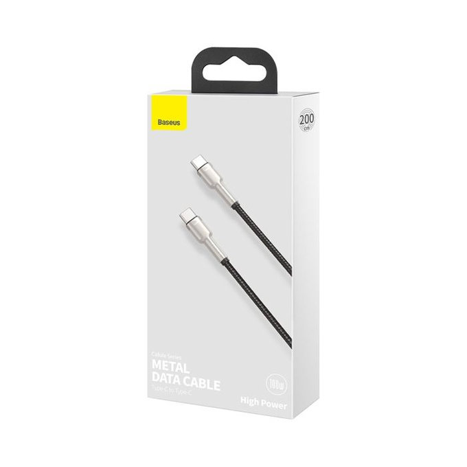 Baseus - USB-C / USB-C Kabel (2m), schwarz
