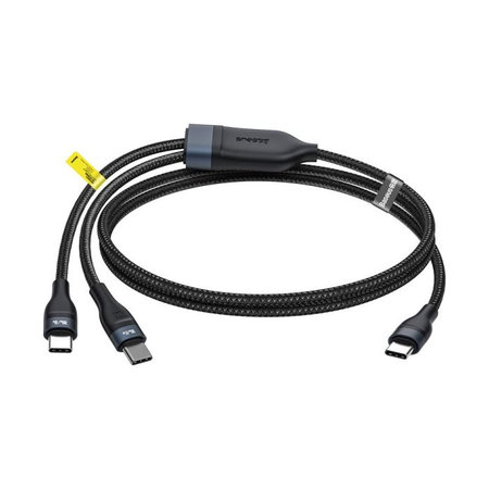 Baseus - USB-C / 2x USB-C Kabel (1.5m), schwarz