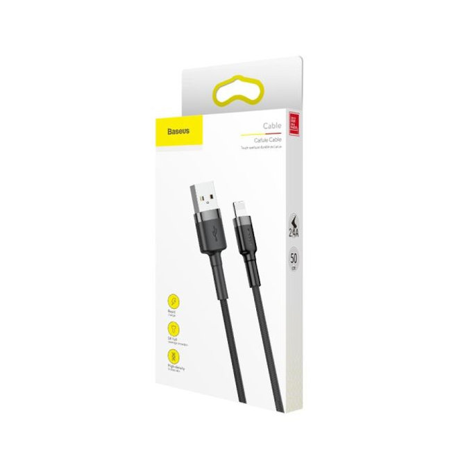 Baseus - Lightning / USB Kabel (0.5m), schwarz