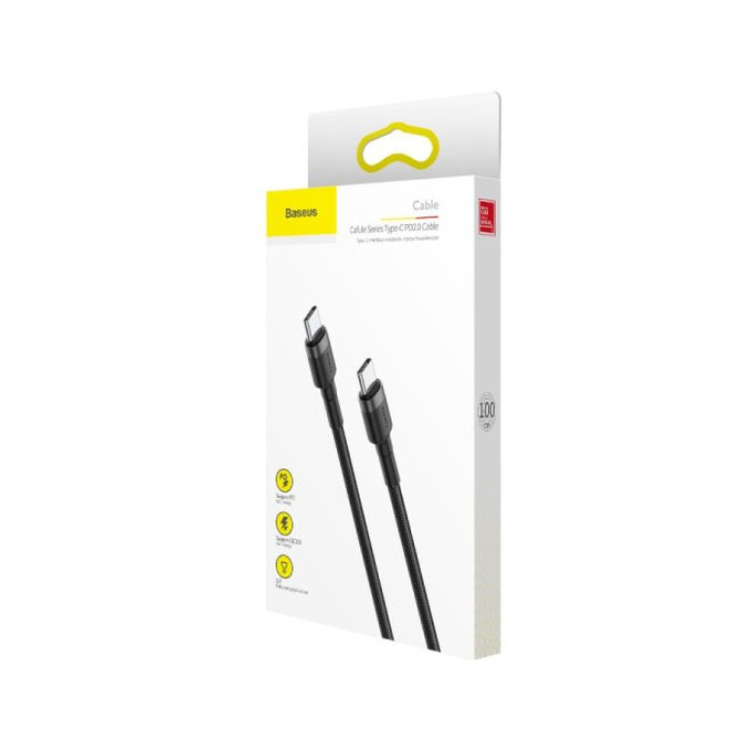 Baseus - USB-C / USB-C Kabel (2m), schwarz