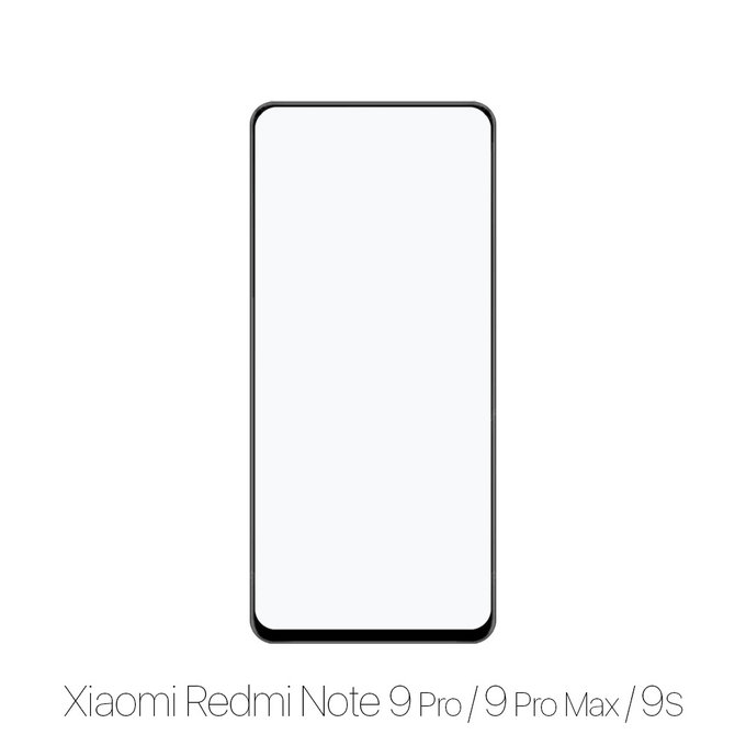 FixPremium FullCover Glass - Gehärtetes Glas für Xiaomi Redmi Note 9 Pro, 9 Pro Max und 9S