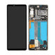 Sony Xperia 10 IV XQCC54 - LCD Display + Touchscreen Front Glas + Rahmen (White) - A5047174A Genuine Service Pack