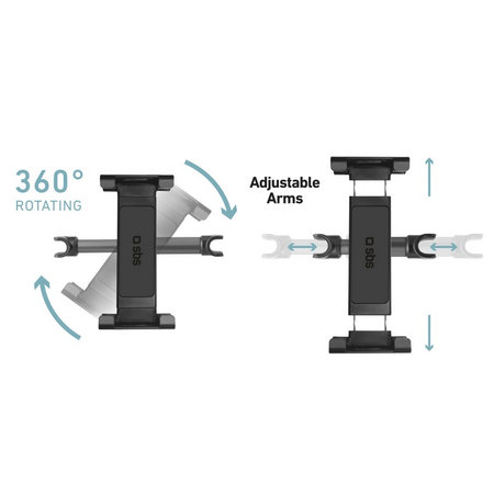 SBS - Kopfstützenhalter Mount Pro für smartphone und tablet bis 12.9", schwarz