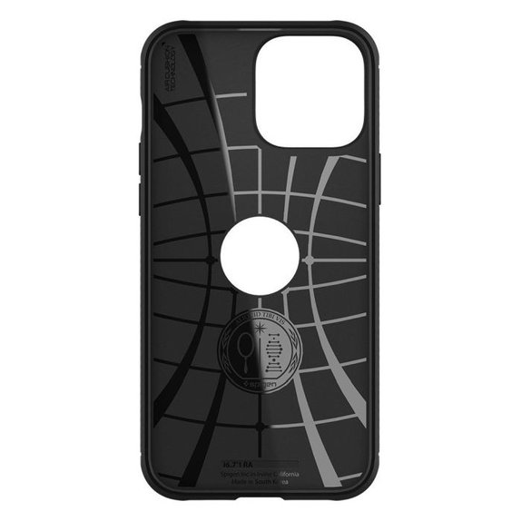 Spigen - Hülle Rugged Armor für iPhone 13 Pro Max, schwarz