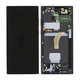Samsung Galaxy S22 Ultra S908B - LCD Display + Touchscreen Front Glas + Rahmen (Phantom Black) OLED