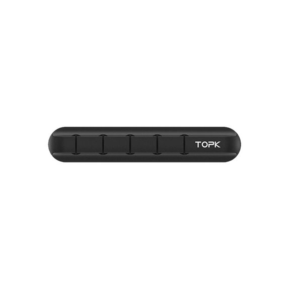 TOPK - Kabelorganisator - Halterung für 5 Kabel, schwarz