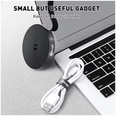 Elough - Kabelorganisator - Kabelband (0,5m), schwarz