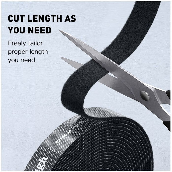 Elough - Kabelorganisator - Kabelband (0,5m), schwarz