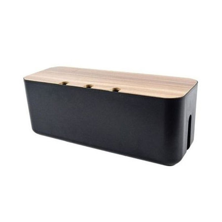 FixPremium - Kabelorganisator - Kabelbox, Schwarz