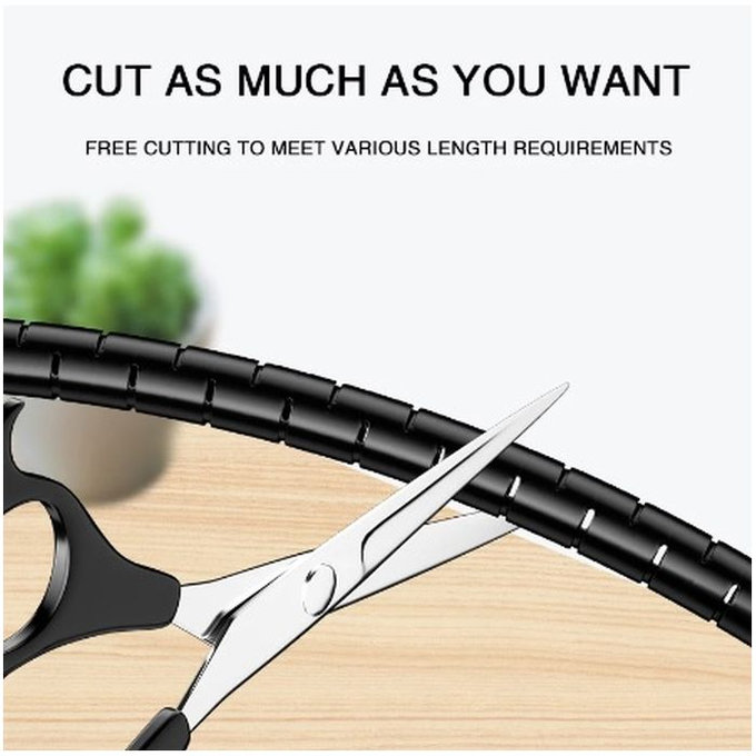 FixPremium - Kabelorganisator - Rohr (10mm), Länge 2M, schwarz