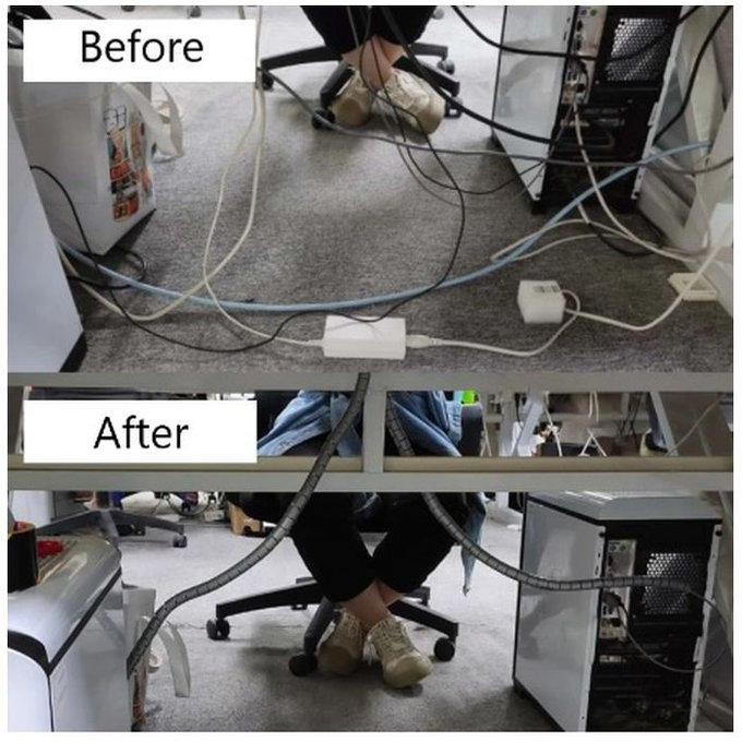 FixPremium - Kabelorganisator - Rohr (16mm), Länge 2M, schwarz