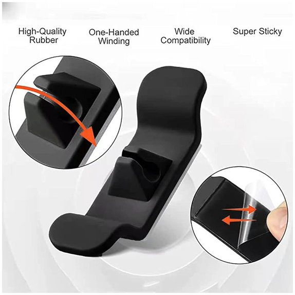 FixPremium - Kabelorganisator - Clip - 3er-Set, schwarz