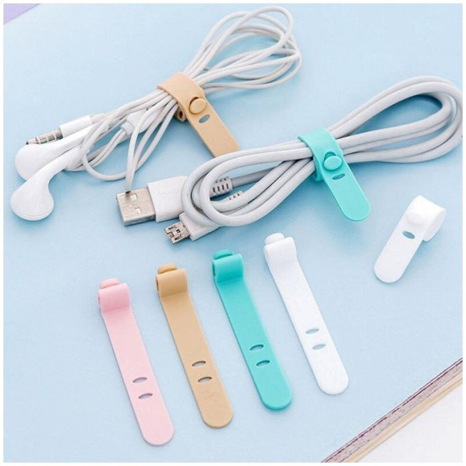 FixPremium - Kabelorganisator - Kabelbinder - 10er Set, schwarz