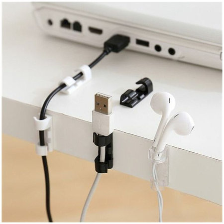 FixPremium - Kabelorganisator - Clip - 10er Set, schwarz