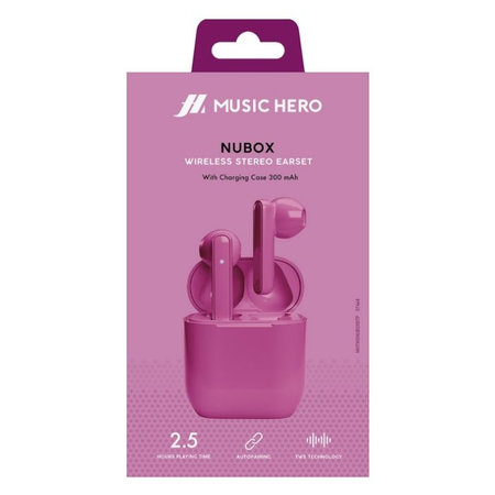 Music Hero - Kabellos Kopfhörer TWS NUBOX, rosa
