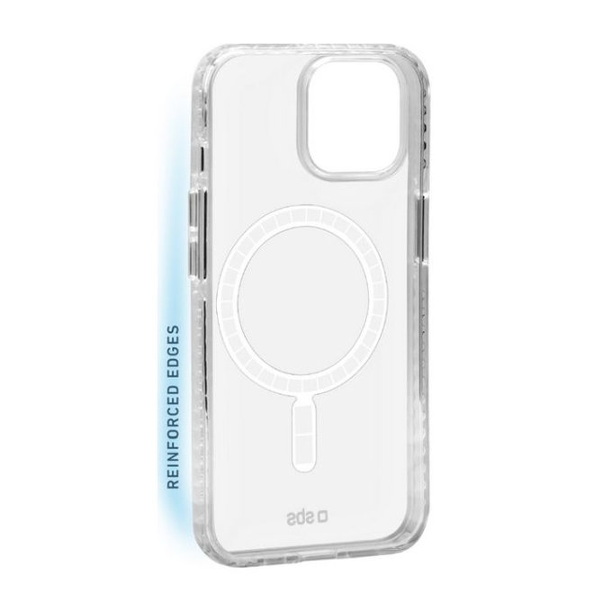 SBS - Fall Force Mag mit MagSafe für iPhone 14, transparent