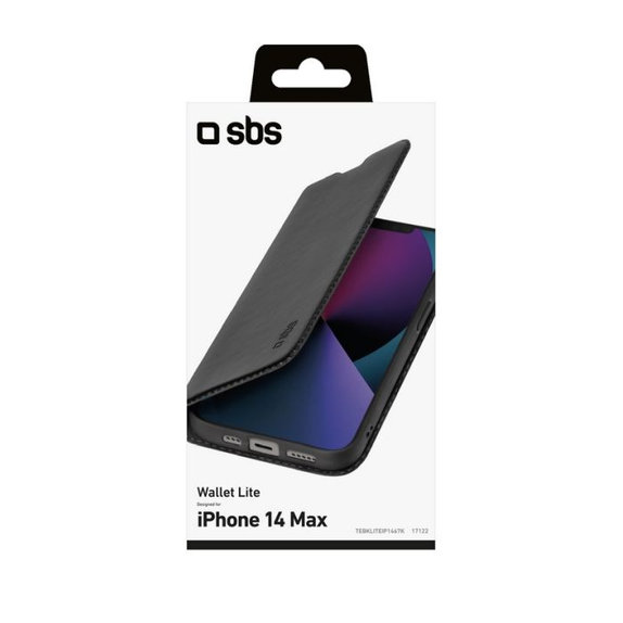 SBS - Hülle Book Wallet Lite für iPhone 14 Plus, schwarz